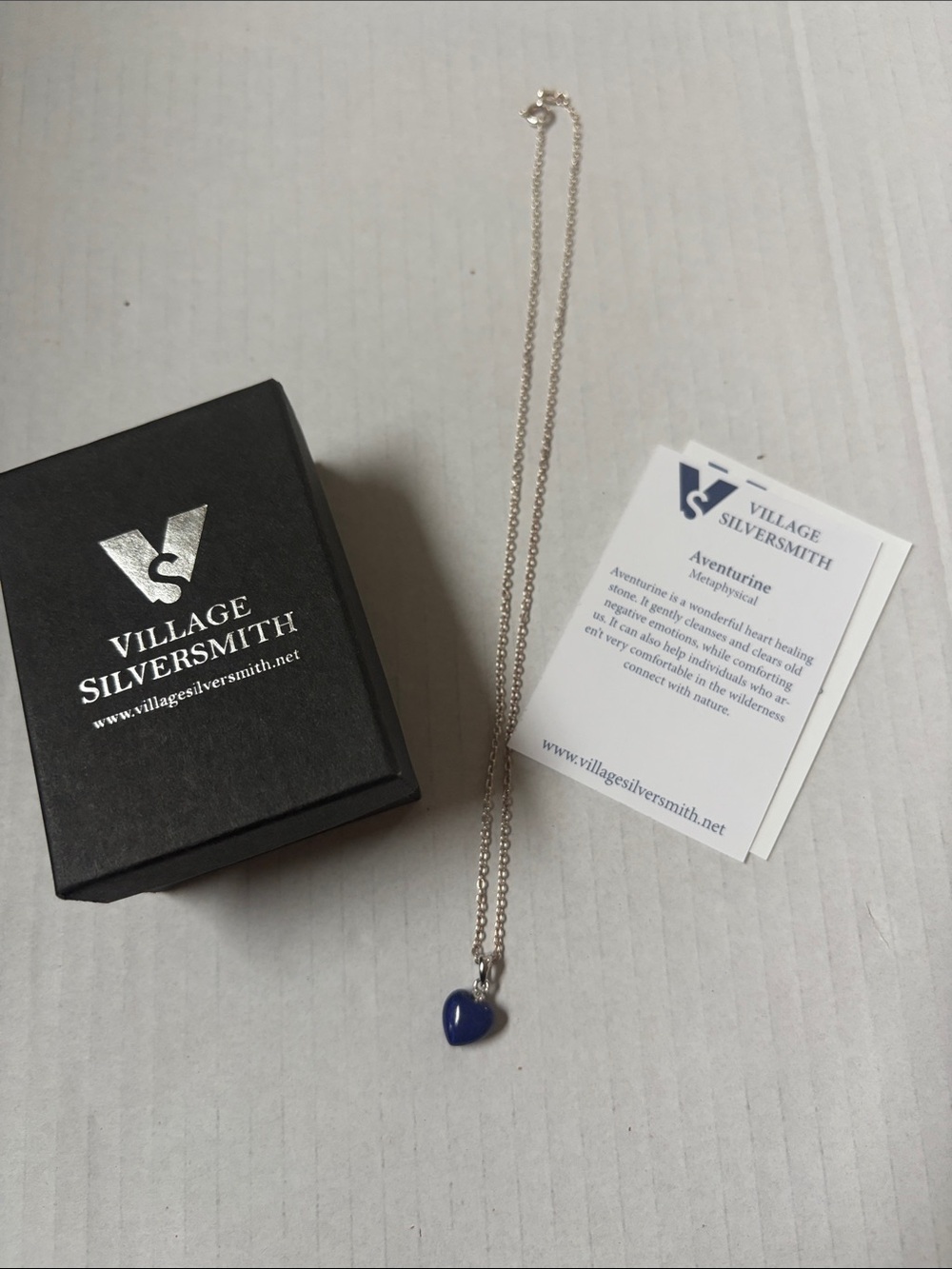 Blue Heart Pendant Necklace